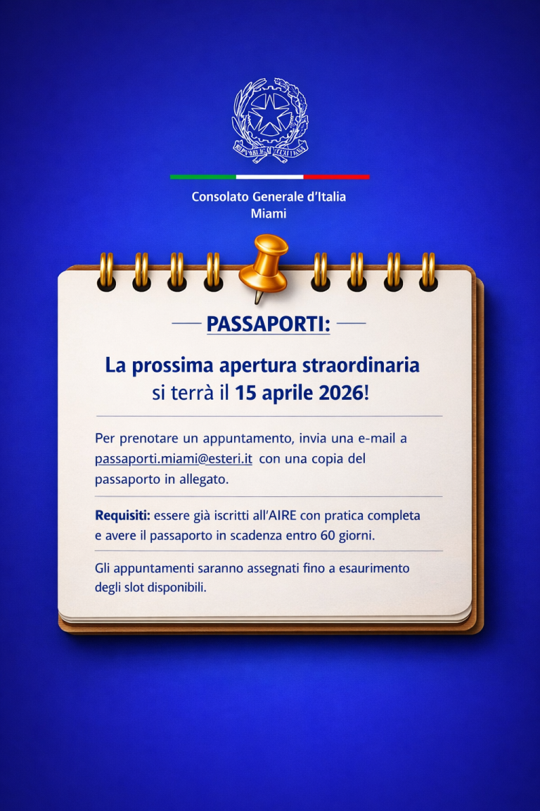 Avviso consolare con